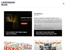 Tablet Screenshot of lifestreamblog.com